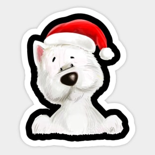 Santa westie Sticker